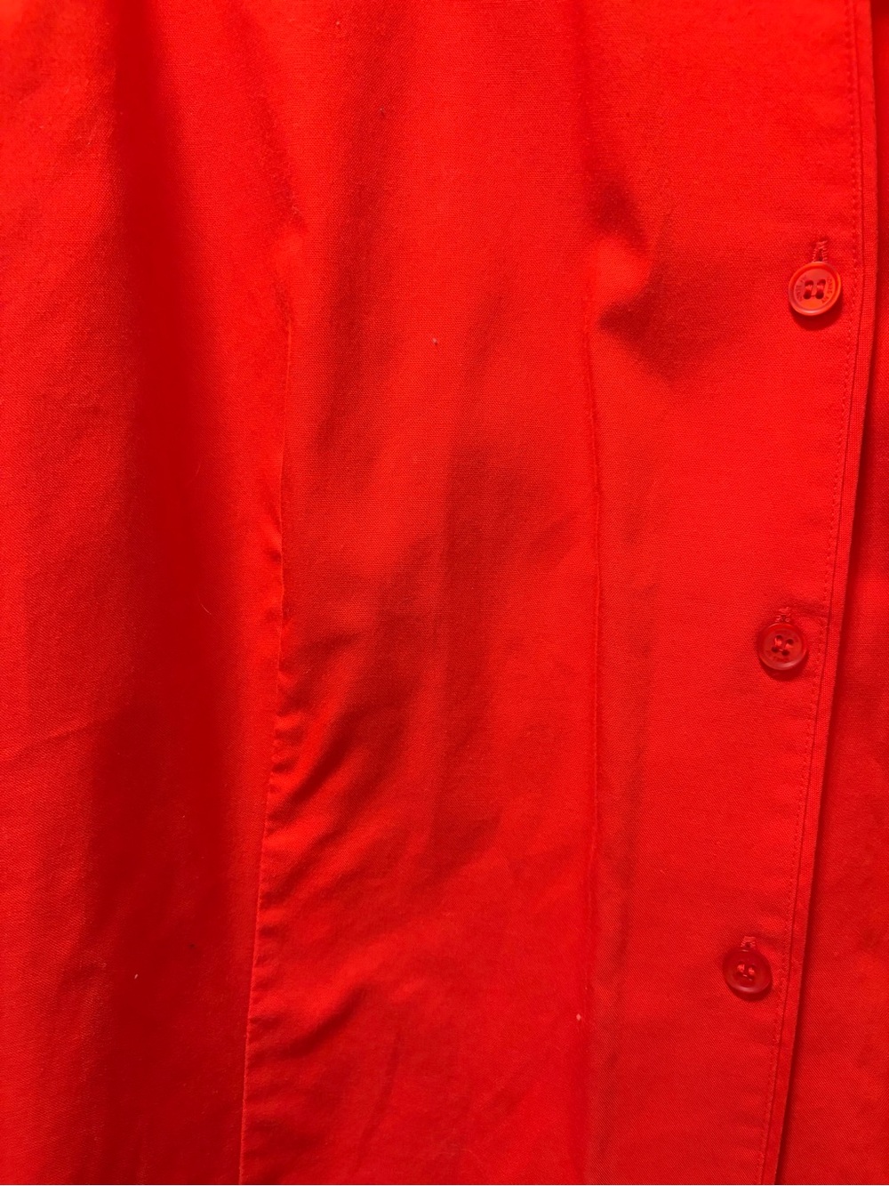 Jones New York Collection Woman Non Iron Red Button-Front Blouse Size 20W Plus - Picture 4 of 8